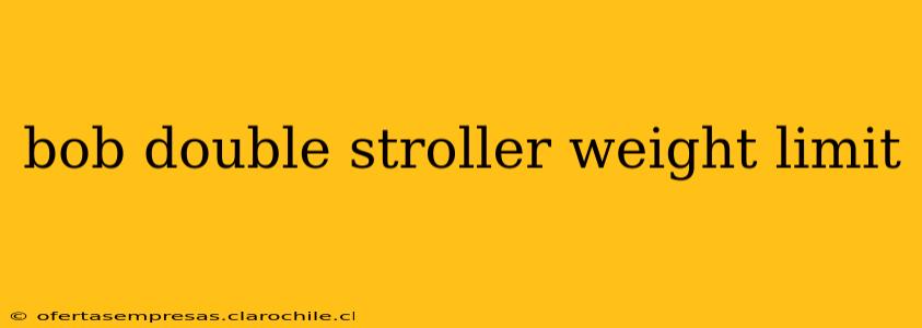 bob double stroller weight limit
