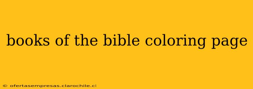 books of the bible coloring page