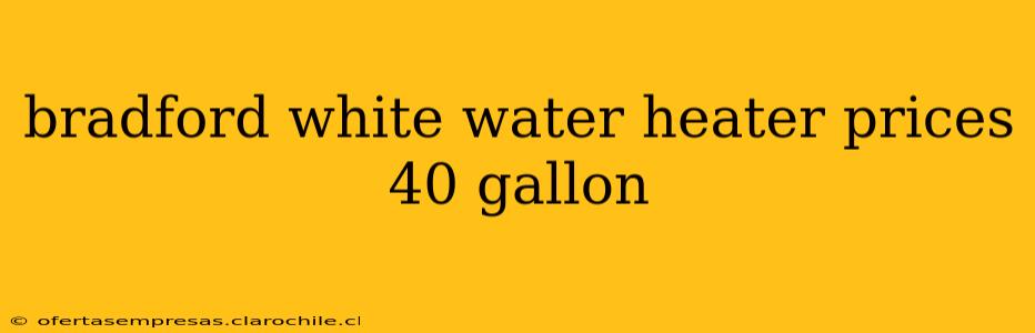 bradford white water heater prices 40 gallon