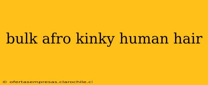 bulk afro kinky human hair