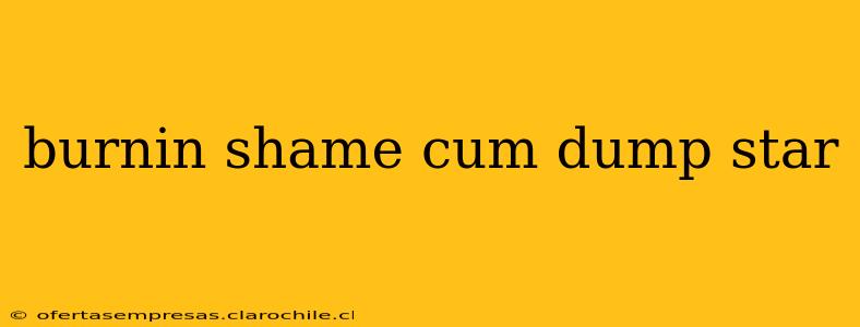 burnin shame cum dump star burnin shame cum dump star