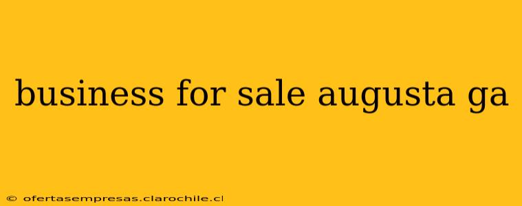 business for sale augusta ga