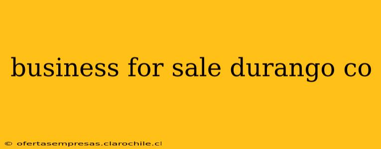business for sale durango co
