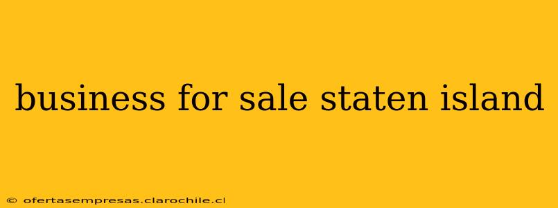 business for sale staten island