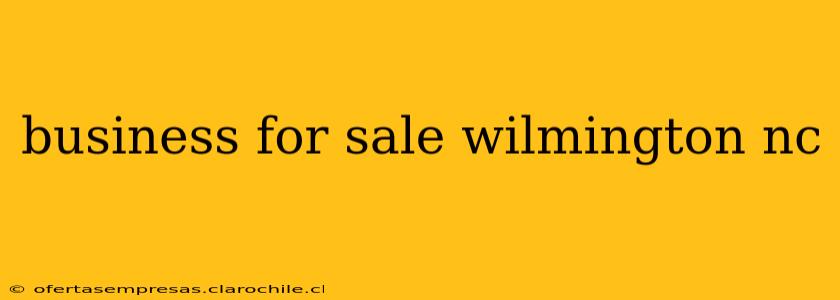 business for sale wilmington nc
