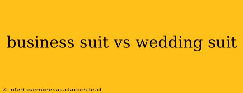 business suit vs wedding suit