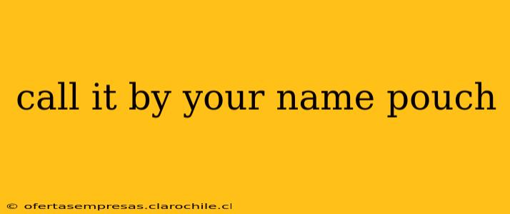 call it by your name pouch