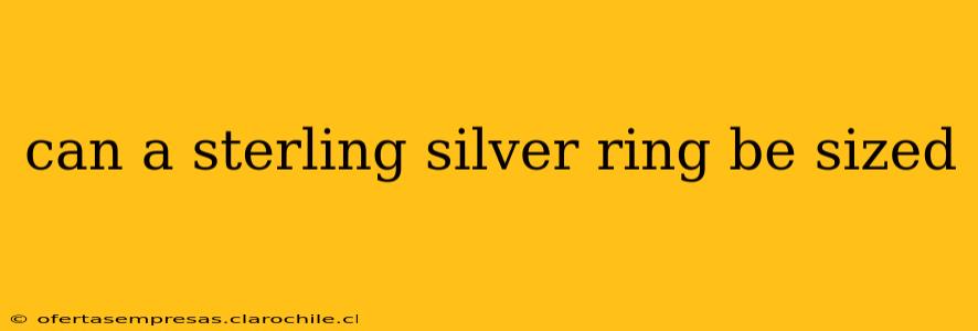 can a sterling silver ring be sized