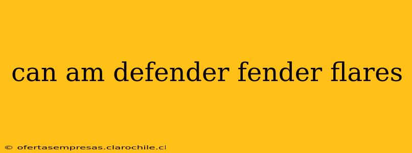 can am defender fender flares