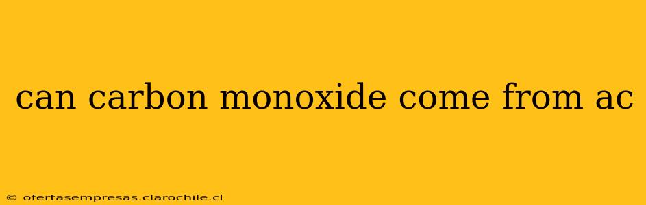 can carbon monoxide come from ac