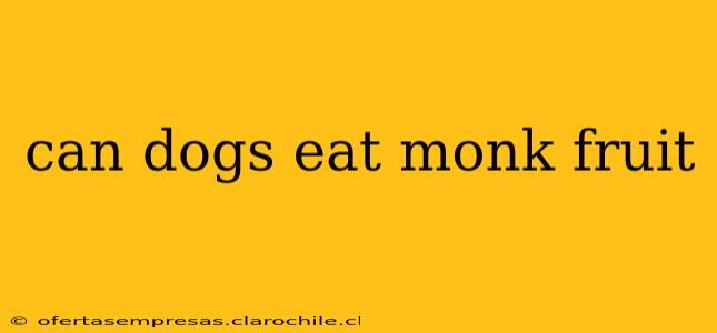 can dogs eat monk fruit