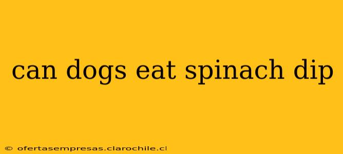 can dogs eat spinach dip