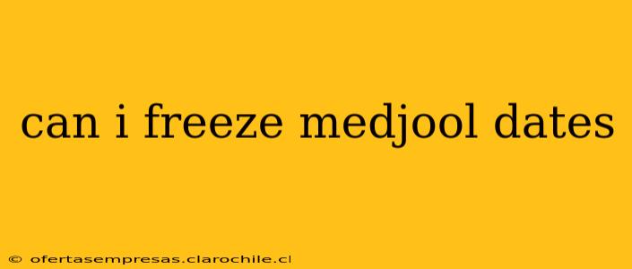 can i freeze medjool dates