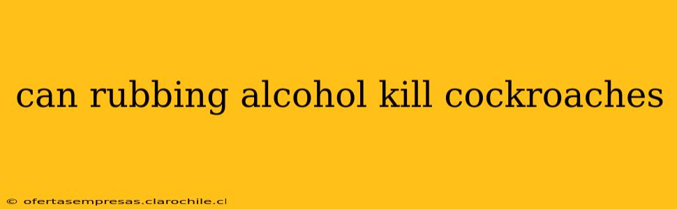 can rubbing alcohol kill cockroaches