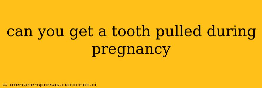 can you get a tooth pulled during pregnancy