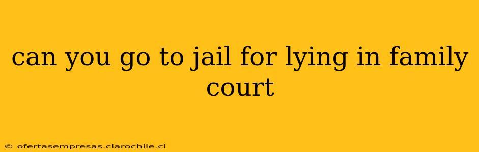 can you go to jail for lying in family court