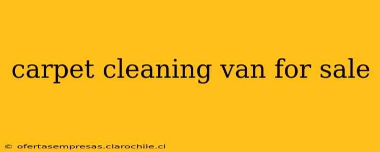 carpet cleaning van for sale