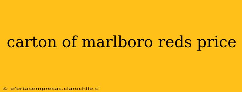 carton of marlboro reds price
