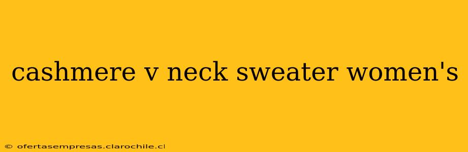 cashmere v neck sweater women's