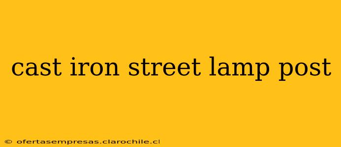 cast iron street lamp post