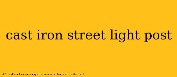 cast iron street light post