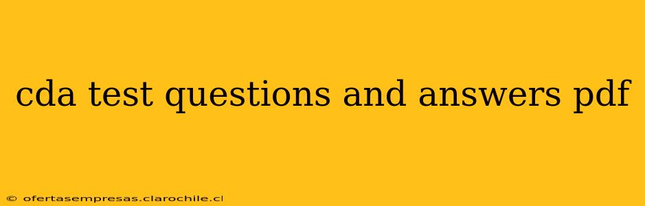 cda test questions and answers pdf