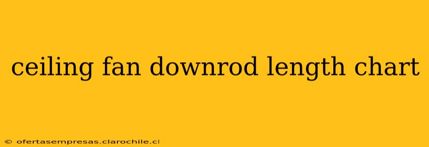 ceiling fan downrod length chart