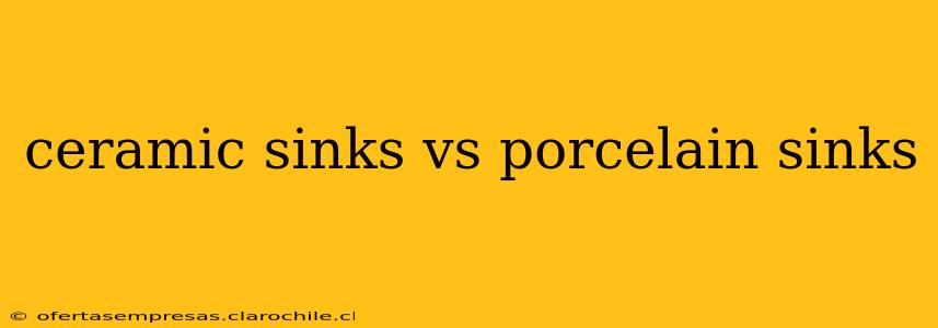 ceramic sinks vs porcelain sinks