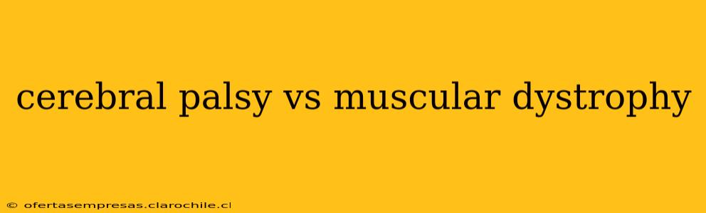 cerebral palsy vs muscular dystrophy