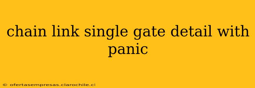chain link single gate detail with panic
