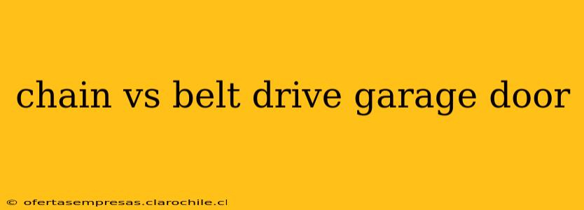 chain vs belt drive garage door