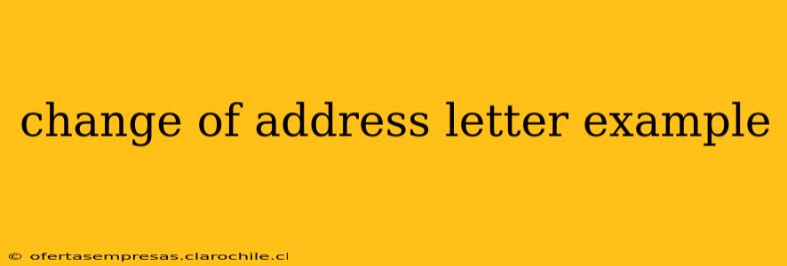 change of address letter example