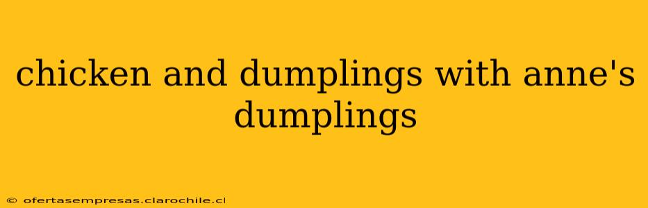 chicken and dumplings with anne's dumplings