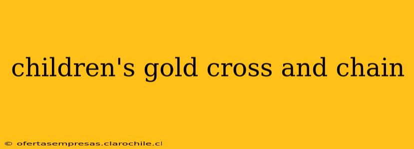 children's gold cross and chain