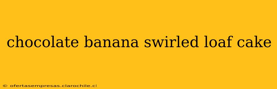 chocolate banana swirled loaf cake