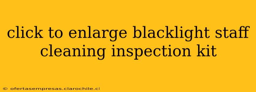 click to enlarge blacklight staff cleaning inspection kit
