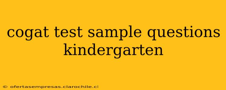 cogat test sample questions kindergarten