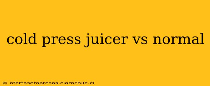 cold press juicer vs normal