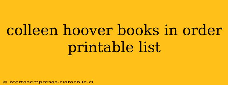 colleen hoover books in order printable list
