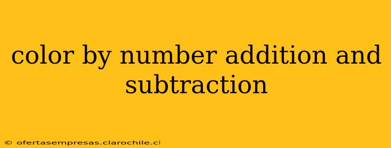 color by number addition and subtraction