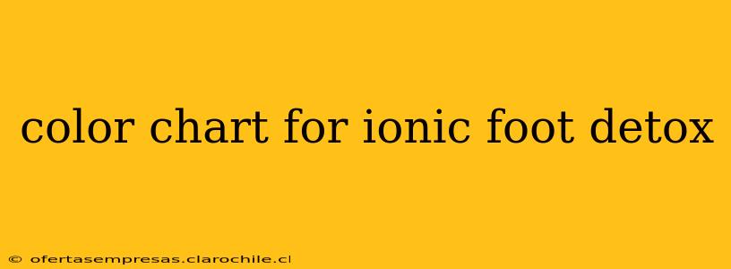 color chart for ionic foot detox