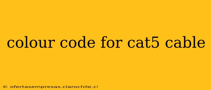colour code for cat5 cable