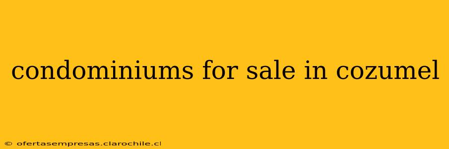 condominiums for sale in cozumel