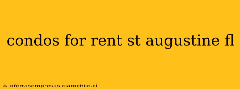 condos for rent st augustine fl