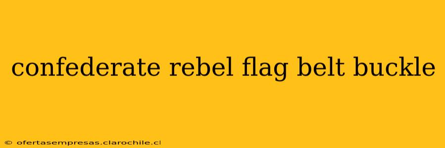confederate rebel flag belt buckle