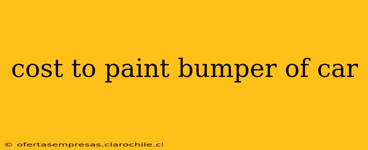 cost to paint bumper of car