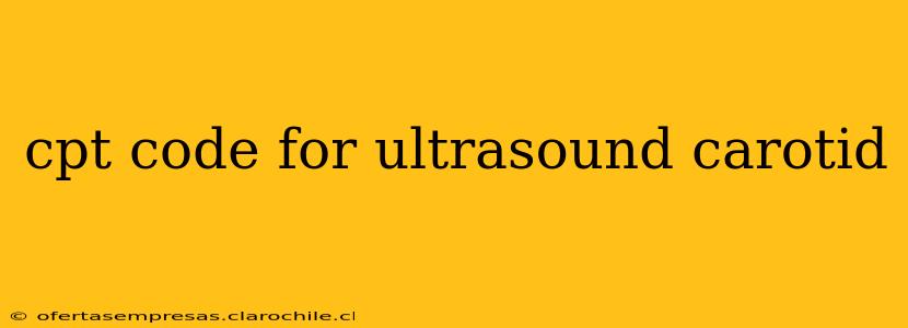 cpt code for ultrasound carotid