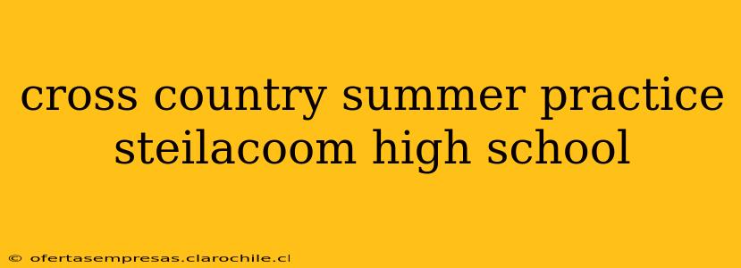 cross country summer practice steilacoom high school
