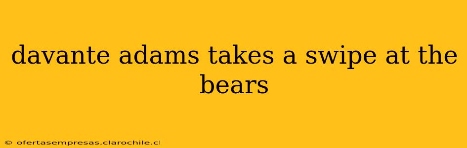 davante adams takes a swipe at the bears