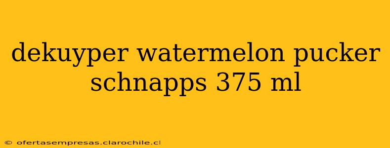 dekuyper watermelon pucker schnapps 375 ml